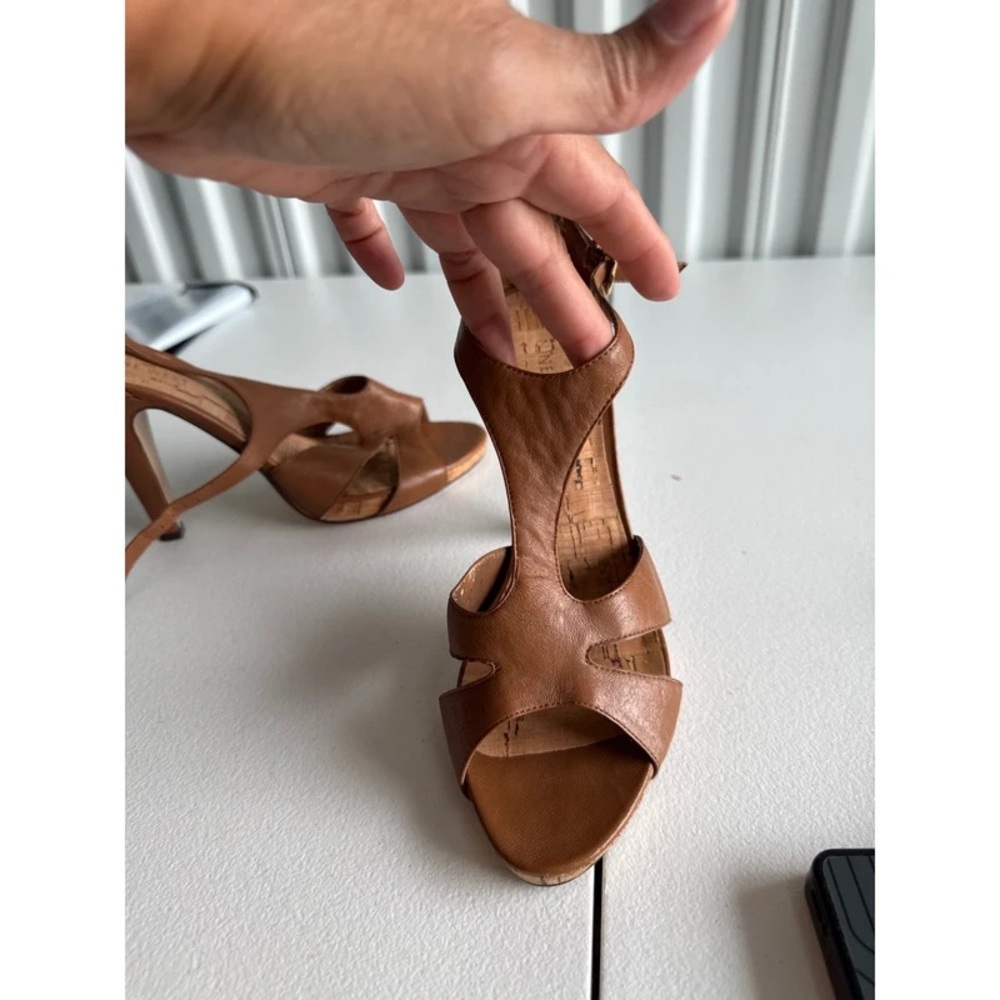 Nine West Brown Strappy Heels